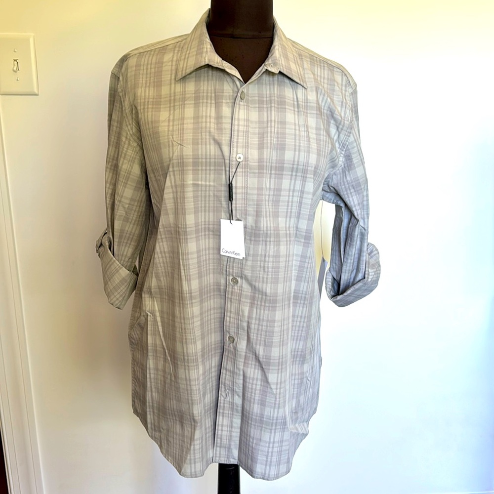 Calvin Klein Gray Button Down Shirt